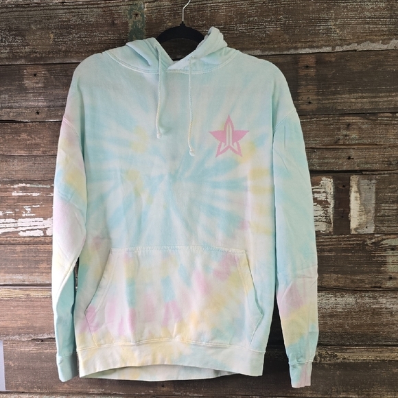 Jeffree Star Tie-Dye Hoodie with Star Logo And Print On One Sleeve, NIP, MULT SZ - Picture 1 of 5